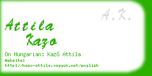 attila kazo business card