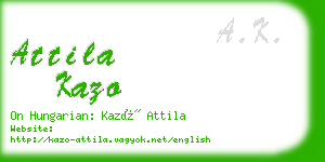 attila kazo business card